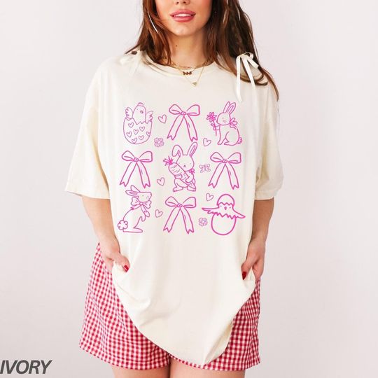 Discover Coquette Easter Bunny Shirt for Women