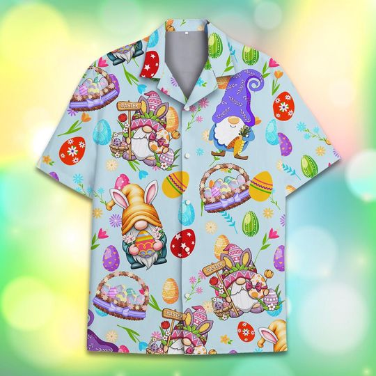 Discover Easter Gnome Hawaiian Shirt, Cute Bunny And Egg Hawaiians, Easter Celebrations & Gifts