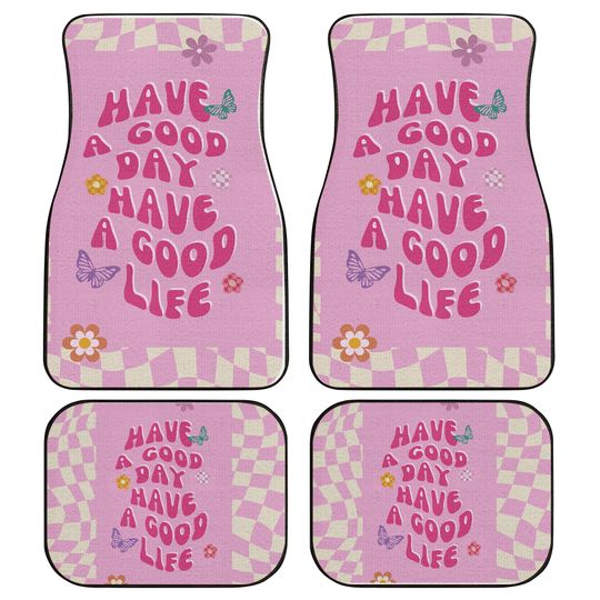 Discover Boho, Aesthetic Y2K Groovy Car Mats