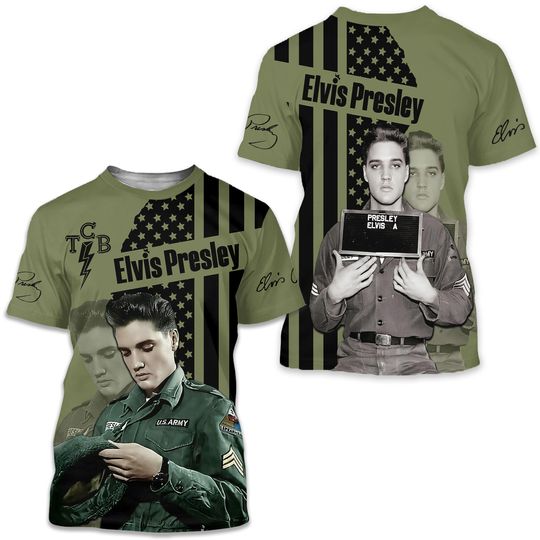 Discover Elvis Presley Rock Band 3D T-Shirt, Music T-Shirt
