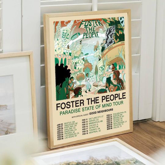 Discover Foster The People brings Paradise State of Mind on the road 2025 tour poster
