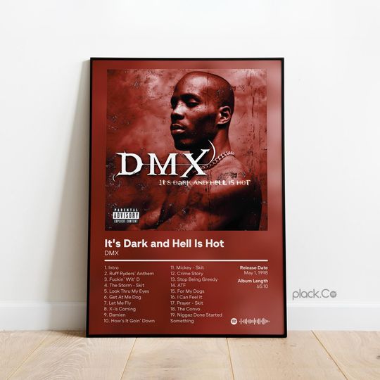 Discover DMX It's Dark and Hell Is Hot Hip Hop Poster