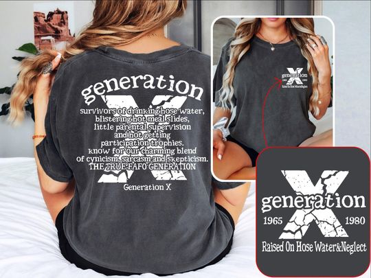 Discover Vintage Gen X Comfort Colors Shirt, Generation X T-Shirts