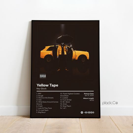 Discover Key Glock - Yellow Tape Poster
