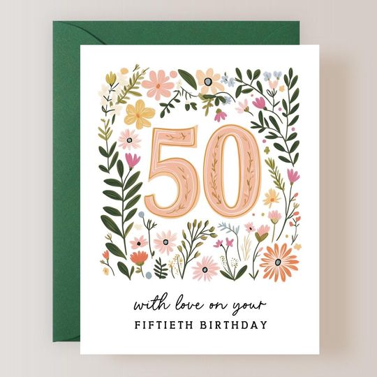 Discover 50th Birthday Card, Birthday Card for Her