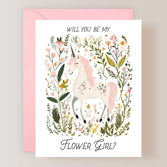 Discover Flower Girl Proposal Card