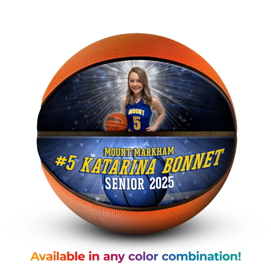 Discover Custom Photo Basketball Gift for Basketball Fans - Burst
