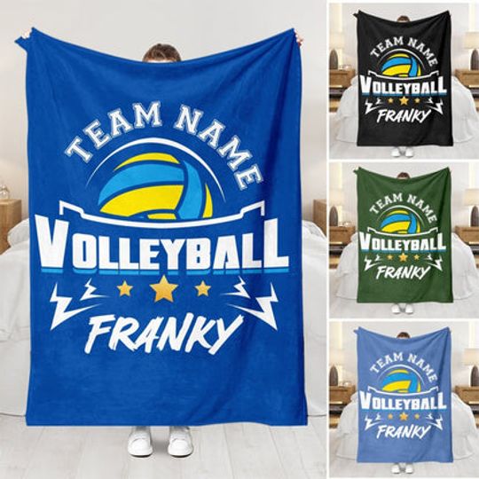 Discover Personalized Volleyball Team Blanket - Custom Name & Team - Custom Blanket