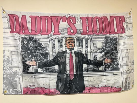 Discover TRUMP White House DADDY'S HOME Flag