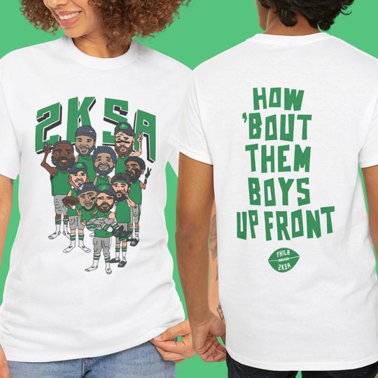 Discover Saquon Barkley Eagles 2-SIDED T-Shirt, How 'Bout Them Boys Up Front, Philadelphia Shirt, Sports Fan