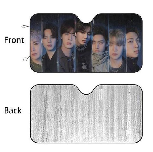 Discover BTS OT7 Faces-  Now in 3 sizes! BT21 Car Sun Shade -