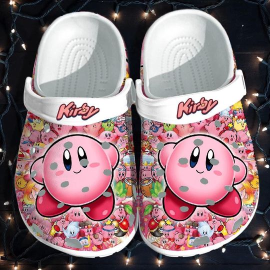 Discover Kirby Cartoon Clog Shoes, Cute Kirby Slipper, Comfortable Clogs For Kid/Adult