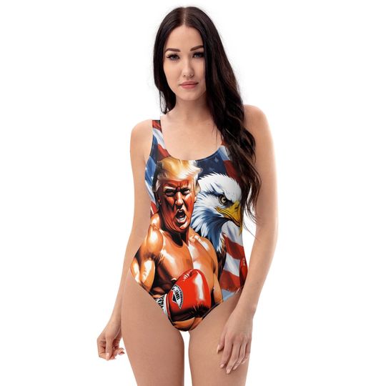 Discover Trump 2024 One-Piece Swimsuit for MAGA Supporters