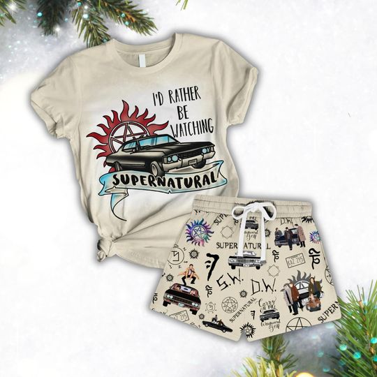Discover Supernatural Pajamas Set, Winchester Brothers Matching Pajamas Set