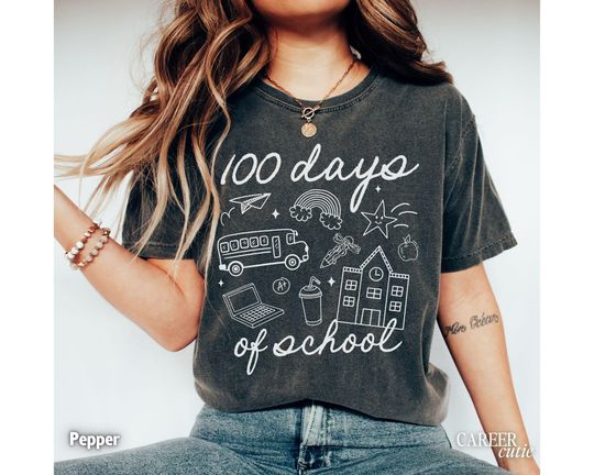 Discover 100 Days of School Teacher T-Shirt