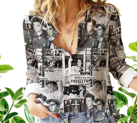 Discover Elvis Presley Women Casual Shirt, Elvis Presley Blouse