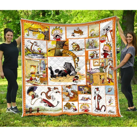 Discover Calvin and Hobbes Cozy Quilt Blanket