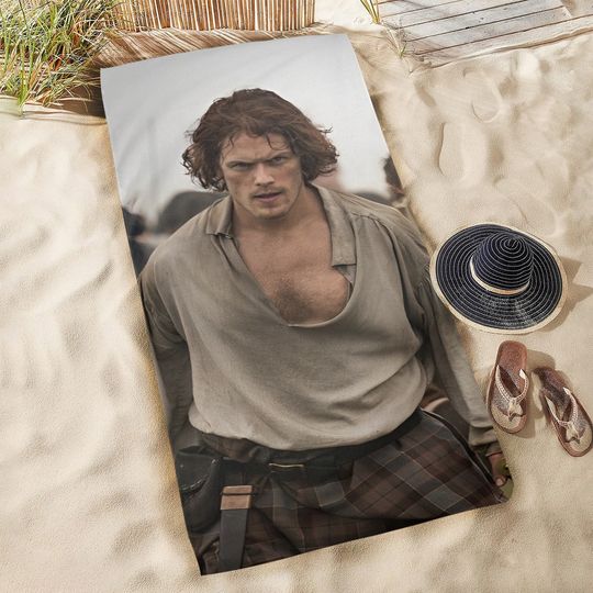 Discover Sam Heughan Beach Towel