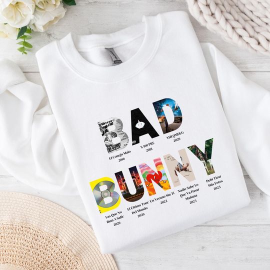 Discover Bad Bunny Albums Sweatshirt, Gifts for Fan