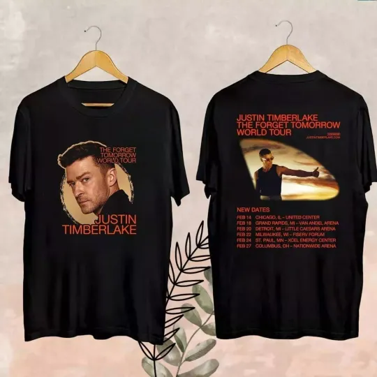 Discover 2025 Justin Timberlake The Forget Tomorrow Shirt, The Forget Tomorrow World Tour