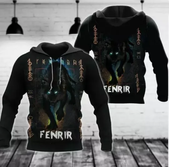Discover Viking Wolf 3D Hoodie All Over Print Christmas Gift Us Hoodie 3d - all printed