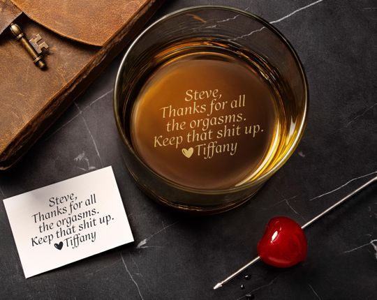 Discover Personalized Handwriting Whiskey Rock Glass, Christmas Gift