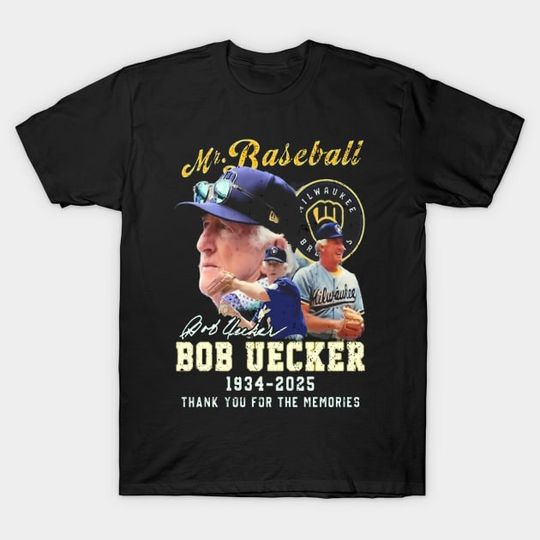 Discover Bob Uecker Mr. Baseball 1934-2025 Thank You - Bob Uecker Mr Baseball 1934 2025 - T-Shirt
