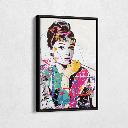 Discover Audrey Hepburn Pop Art Poster Fashion Icon Canvas