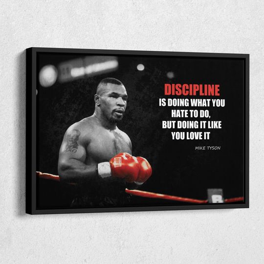 Discover Iron Mike Tyson Quote Poster Boxing Canvas