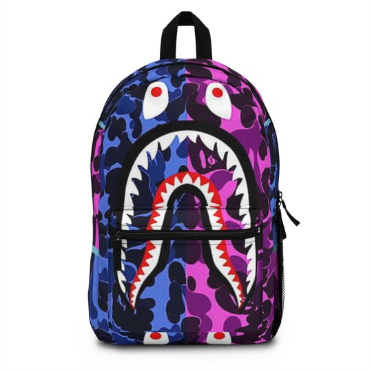 Discover Blue and Pink Camo Backpack - Trendy School Bag, Fashionable Travel Backpack