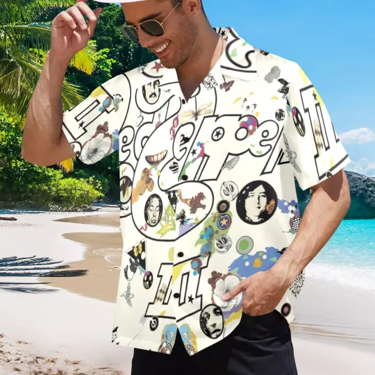 Discover Rock Music Hawaiian Button Shirt