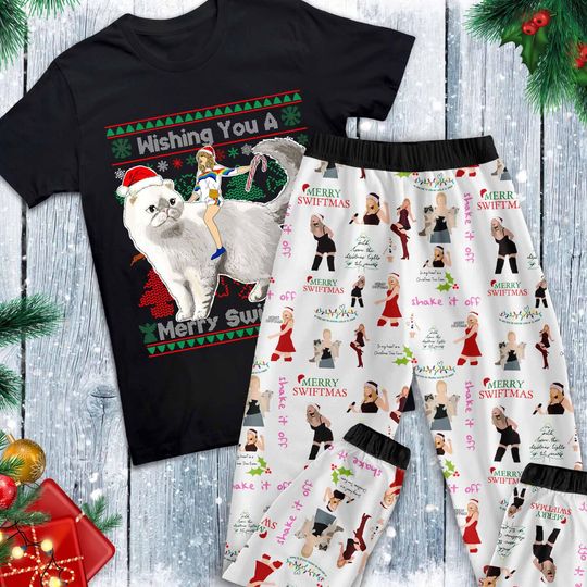 Discover Wishing You A Merry Swiftmas Holiday Pajamas Set, TS Christmas Pajamas