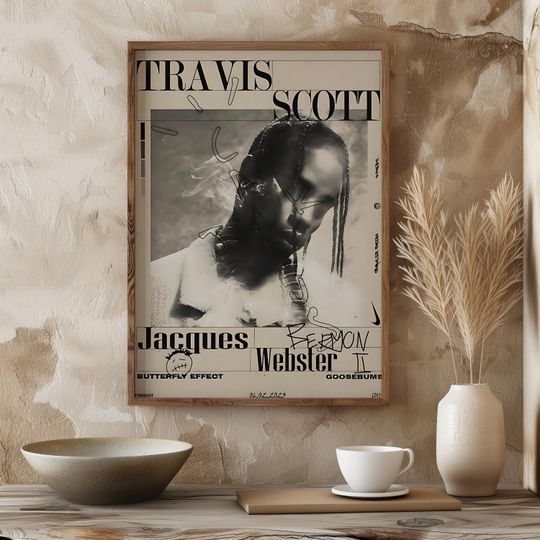 Discover Travis Poster, Rap Poster Utopia, Cactus Jack, Gift for Music Lovers