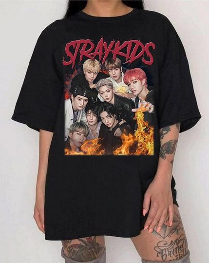 Discover Vintage Stray Kids Bootleg T-Shirt, SKZ Shirt, Stray Kids Tour Shirt