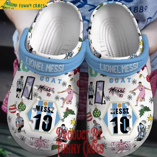 Discover Lionel Messi Christmas Clog Shoes, Shoes Gift For Fans, Shoes For Adults