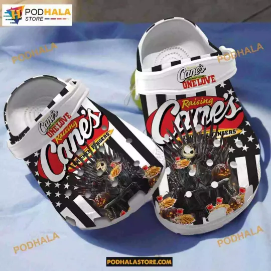 Discover Spooky Stride Raising Canes Jack Skeleton Clogs Shoes Gift for Halloween