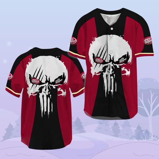Discover Dr Pepper Skull Head Jersey, Diet Dr Pepper Athletic Jersey