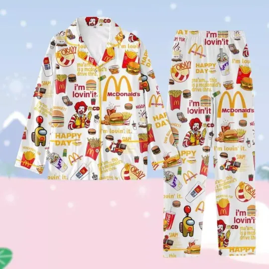 Discover McDonald Pajamas Set, Fast Food Pajamas Set