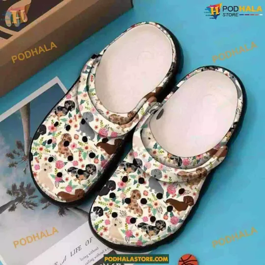 Discover Cute and Cuddly Embrace Doggy Charm Dachshund Clog Shoes for Pet Lovers