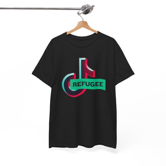 Discover TikTok Refugee Tshirt, Unisex Tee Shirt, Funny Social Media Top, Trendy Graphic Tee