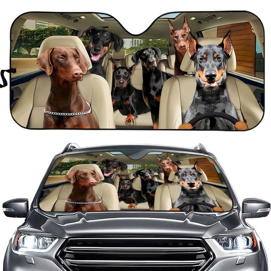 Discover Doberman Car Sunshade