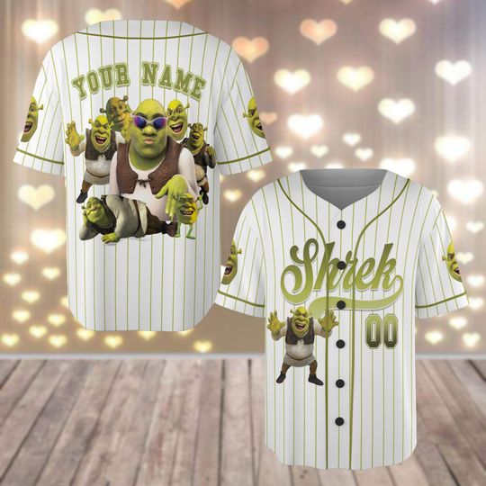 Discover Personalized Shrek Baseball Jersey Shirt, Shrek And Fiona Baseball Shirt