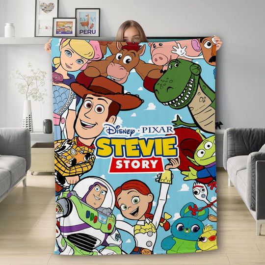 Discover Personalized Toy Movie Blanket, Custom Name Blanket