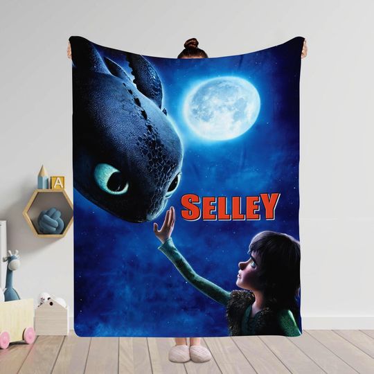 Discover How To Train Your Dragon Cute Blanket, Dragon Animated Movie Fleece Blanket