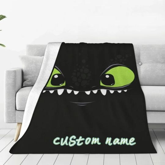 Discover How to train Your Dragon Fleece Blanket, Custom Dragon Animated