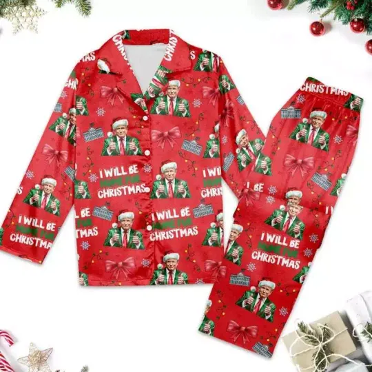 Discover Gingerbread Trump Face Christmas Pajamas, Santa Trump 2024