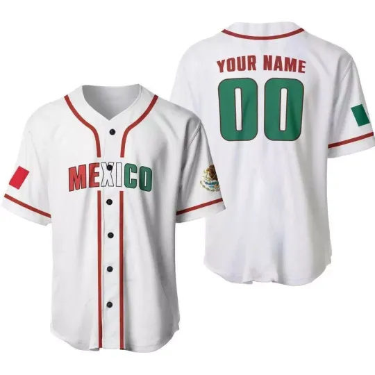 Discover Personalized Mexico BASEBALL JERSEY