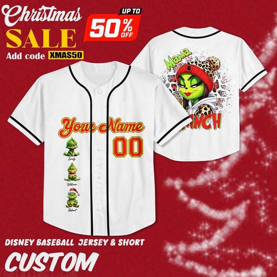 Discover Custom Mama funny character Christmas Jersey