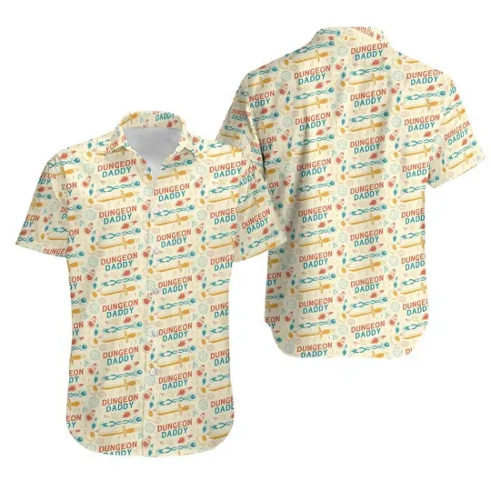 Discover Dungeon Daddy shirt, DnD Hawaiian Shirt, DnD Dad Shirt