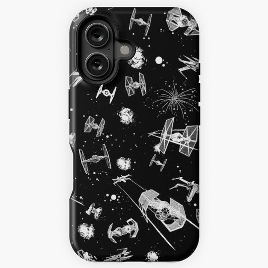 Discover Space Ship Battle iPhone Case